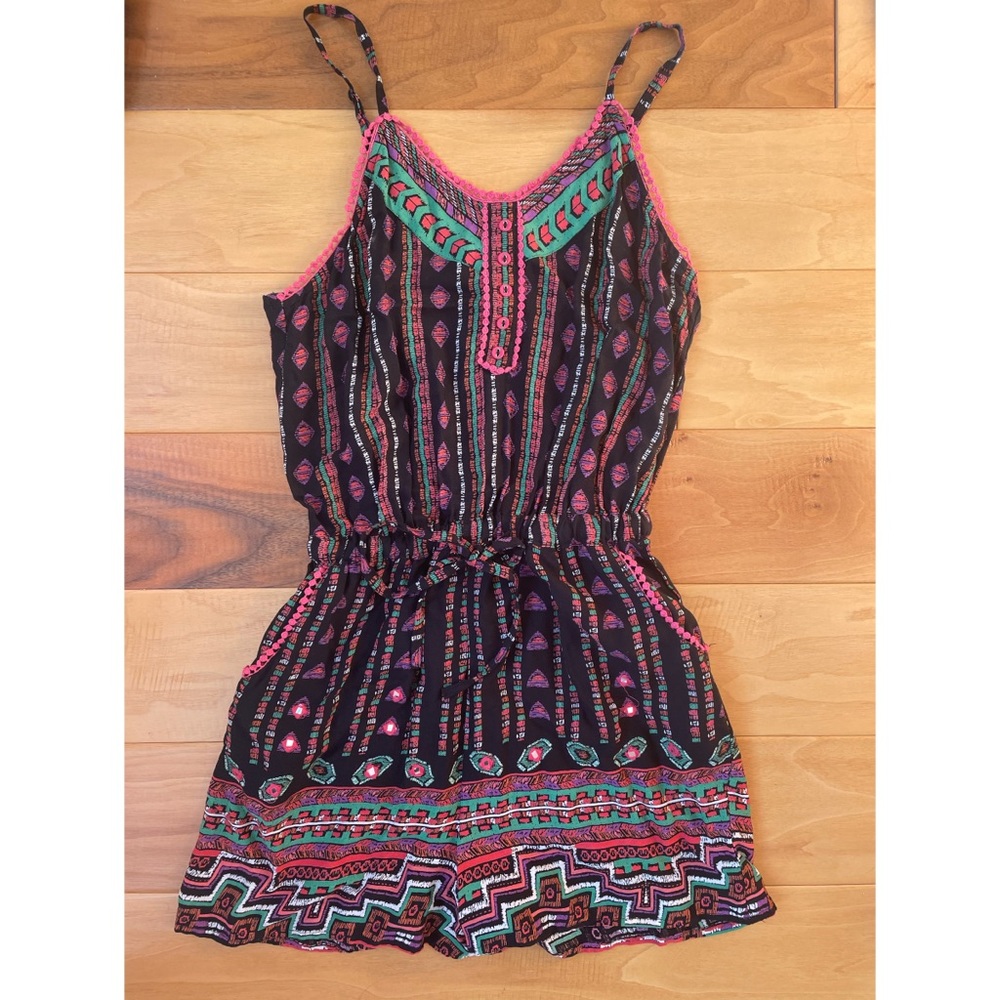 Colorful Printed Short Romper